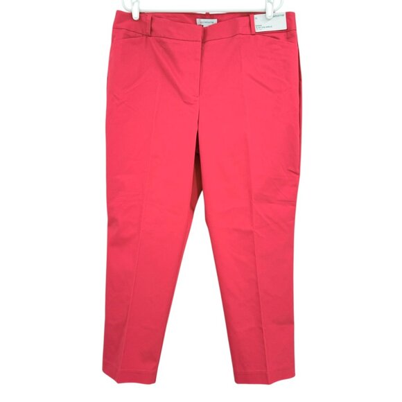 Liz Claiborne Women's Emma Slim Leg Teaberry Ankle Pants Mid-Rise Size 16 NWT - Picture 1 of 11
